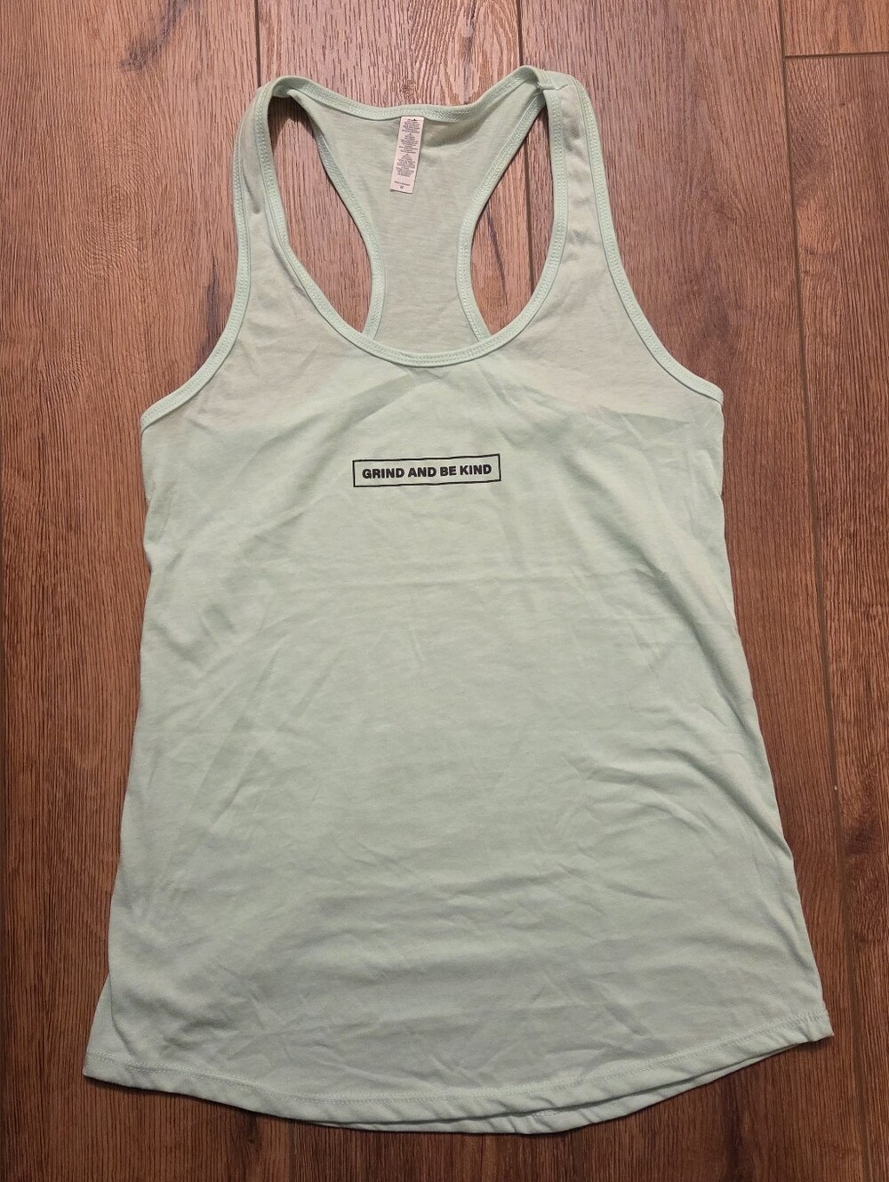 Grind and Be Kind Mint Green Racerback Tank Top NWOT